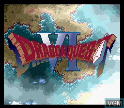 Title screen of the game Dragon Quest VI - Maboroshi no Daichi on Nintendo Super NES