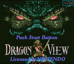 Title screen of the game Dragon View on Nintendo Super NES