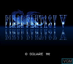 Title screen of the game Final Fantasy V on Nintendo Super NES