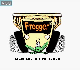 Title screen of the game Frogger on Nintendo Super NES