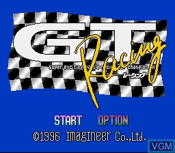 Title screen of the game GT Racing on Nintendo Super NES