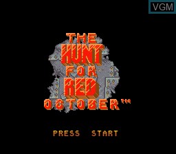 Title screen of the game Hunt for Red October, The on Nintendo Super NES