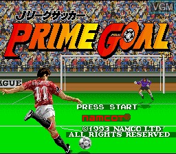 Title screen of the game J.League Soccer - Prime Goal on Nintendo Super NES