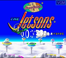 Title screen of the game Jetsons, The - Invasion of the Planet Pirates on Nintendo Super NES