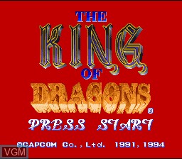 Title screen of the game King of Dragons on Nintendo Super NES