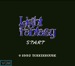 Title screen of the game Light Fantasy on Nintendo Super NES