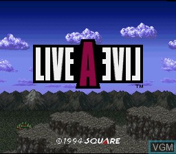 Title screen of the game Live A Live on Nintendo Super NES