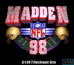 Title screen of the game Madden NFL '98 on Nintendo Super NES