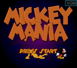 Title screen of the game Mickey Mania on Nintendo Super NES
