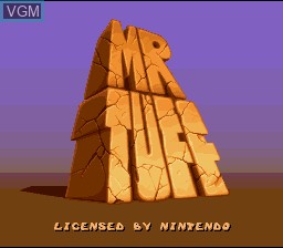 Title screen of the game Mr. Tuff on Nintendo Super NES