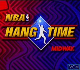 Title screen of the game NBA Hang Time on Nintendo Super NES