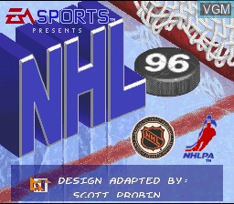 Title screen of the game NHL 96 on Nintendo Super NES