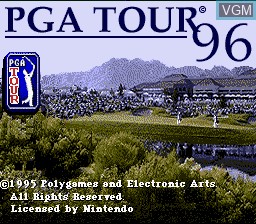 Title screen of the game PGA Tour 96 on Nintendo Super NES