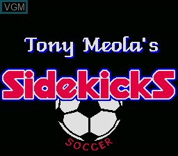 Title screen of the game Tony Meola's Sidekicks Soccer on Nintendo Super NES