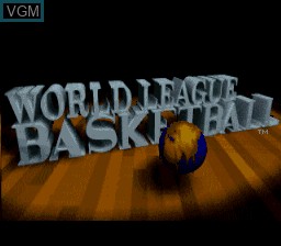 Title screen of the game World League Basketball on Nintendo Super NES