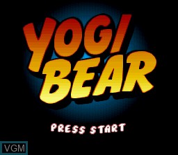 Title screen of the game Adventures of Yogi Bear on Nintendo Super NES