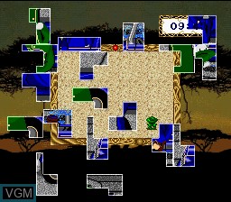 Menu screen of the game Ugoku E Ver. 2.0 - Aryol on Nintendo Super NES