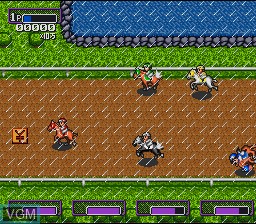 Menu screen of the game Battle Jockey on Nintendo Super NES
