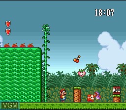 Menu screen of the game BS Super Mario USA Power Challenge Dai-1-kai on Nintendo Super NES