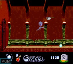Menu screen of the game Casper on Nintendo Super NES