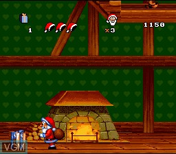 Menu screen of the game Daze Before Christmas on Nintendo Super NES