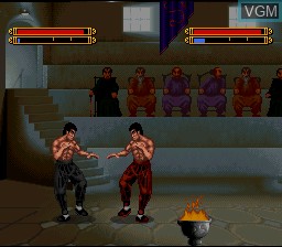 Menu screen of the game Dragon - The Bruce Lee Story on Nintendo Super NES