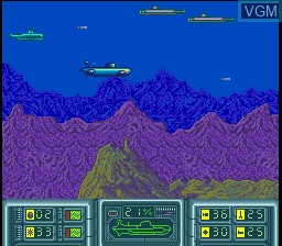 Menu screen of the game Hunt for Red October, The on Nintendo Super NES