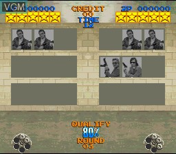 Menu screen of the game Lethal Enforcers on Nintendo Super NES