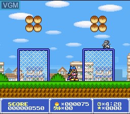 Menu screen of the game Magical * Taruruuto-kun - Magic Adventure on Nintendo Super NES