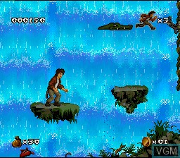 Menu screen of the game Pitfall - The Mayan Adventure on Nintendo Super NES