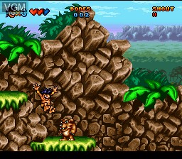Menu screen of the game Prehistorik Man on Nintendo Super NES