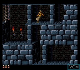 Menu screen of the game Prince of Persia on Nintendo Super NES