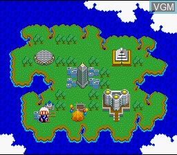 Menu screen of the game Super Bomberman on Nintendo Super NES