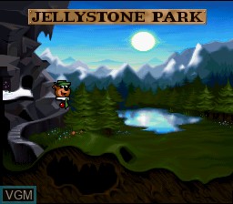 Menu screen of the game Adventures of Yogi Bear on Nintendo Super NES
