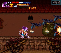 In-game screen of the game Nightmare Busters on Nintendo Super NES