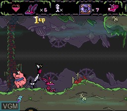 In-game screen of the game AAAHH!!! Real Monsters on Nintendo Super NES