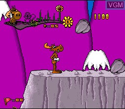 In-game screen of the game Adventures of Rocky and Bullwinkle and Friends, The on Nintendo Super NES