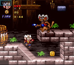 In-game screen of the game An American Tail - Fievel Goes West on Nintendo Super NES
