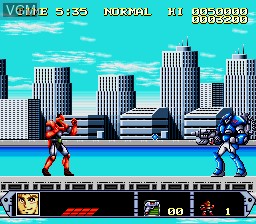 In-game screen of the game Kikou Keisatsu Metal Jack on Nintendo Super NES