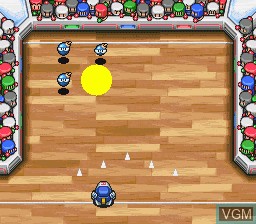 In-game screen of the game Bakukyuu Renpatsu!! Super B-Daman on Nintendo Super NES