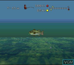 In-game screen of the game BASS Masters Classic - Pro Edition on Nintendo Super NES