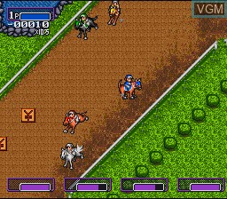In-game screen of the game Battle Jockey on Nintendo Super NES