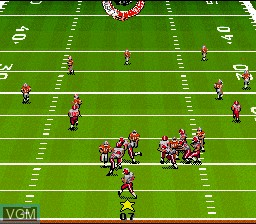In-game screen of the game Bill Walsh College Football on Nintendo Super NES