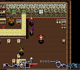 In-game screen of the game Brain Lord on Nintendo Super NES