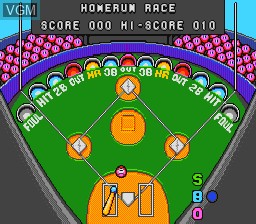 In-game screen of the game Kirby no Omochabako - Baseball on Nintendo Super NES