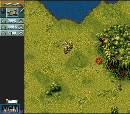 In-game screen of the game Cannon Fodder on Nintendo Super NES