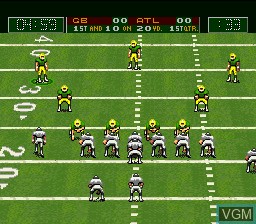 In-game screen of the game Capcom's MVP Football on Nintendo Super NES