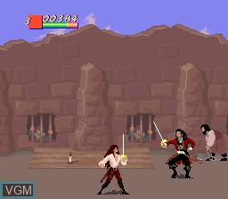 In-game screen of the game Cutthroat Island on Nintendo Super NES