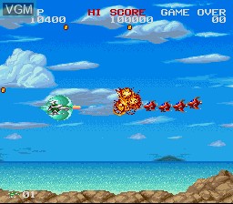 In-game screen of the game Darius Twin on Nintendo Super NES