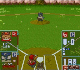 In-game screen of the game Dolucky no Kusayakiu on Nintendo Super NES